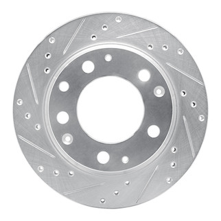 R1 69-83 Porsche 911 Rear Left Drilled & Slotted Silver Brake Rotor