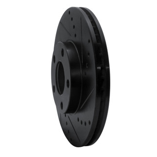 R1 98-98 Volkswagen Passat (USA/Canada) Front Right Drilled & Slotted Black Brake Rotor