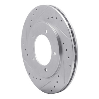 R1 99-08 Chevrolet Tracker Front Left Drilled & Slotted Silver Brake Rotor