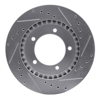 R1 99-08 Chevrolet Tracker Front Left Drilled & Slotted Silver Brake Rotor