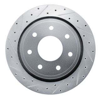 R1 94-94 Ford E-350 Econoline Front Left Drilled & Slotted Black Brake Rotor