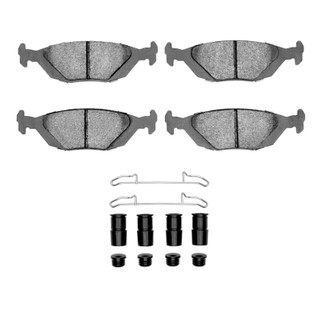 R1 86-98 Saab 900 Rear Euro Ceramic Brake Pads and Hardware Kit
