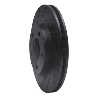 R1 01-07 Ford Escape Front Left Drilled & Slotted Black Brake Rotor