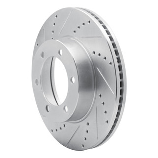 R1 00-07 Toyota SEQUOIA Front Left Drilled & Slotted Silver Brake Rotor