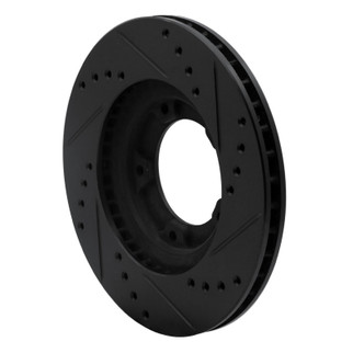 R1 95-04 Toyota Tacoma Front Left Drilled & Slotted Black Brake Rotor