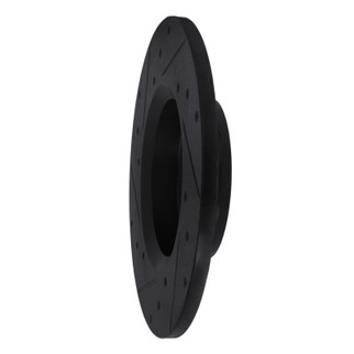 R1 75-83 Toyota Pickup Front Right Drilled & Slotted Black Brake Rotor