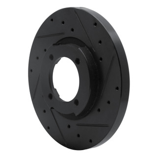 R1 82-84 Mazda B2000 Front Right Drilled & Slotted Black Brake Rotor