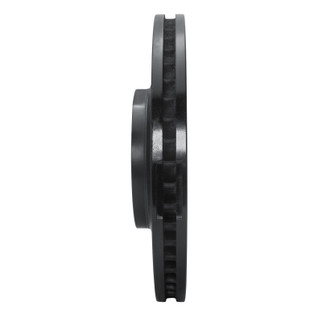 R1 07-23 Lexus LS500h Left Front Drilled & Slotted Black Brake Rotor