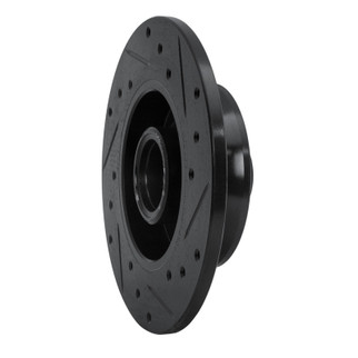 R1 92-98 Volkswagen Passat (USA/Canada) Rear Left Drilled & Slotted Black Brake Rotor