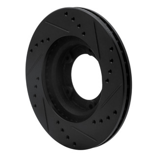 R1 89-08 Toyota Hilux (Mexico) Front Left Drilled & Slotted Black Brake Rotor
