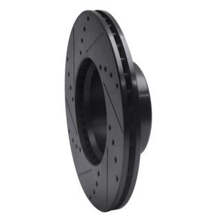 R1 72-80 Mercedes-Benz 280SEL Front Right Drilled & Slotted Black Brake Rotor