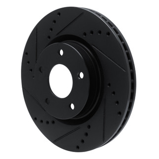 R1 10-14 Renault SAFRANE (Mexico) Front Left Drilled & Slotted Black Brake Rotor