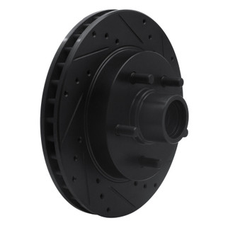 R1 88-94 Chevrolet C1500 Front Right Drilled & Slotted Black Brake Rotor