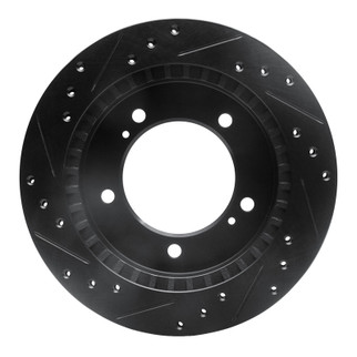 R1 91-98 Chevrolet Tracker Front Right Drilled & Slotted Black Brake Rotor