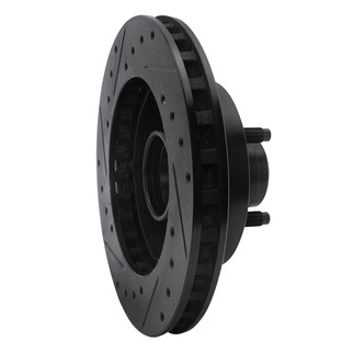 R1 95-97 Ford Ranger (USA/Canada) Front Right Drilled & Slotted Black Brake Rotor