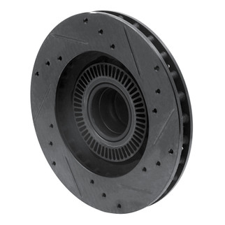 R1 95-97 Ford Ranger (USA/Canada) Front Left Drilled & Slotted Black Brake Rotor