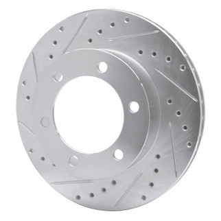 R1 95-04 Toyota 4Runner Front Left Drilled & Slotted Silver Brake Rotor