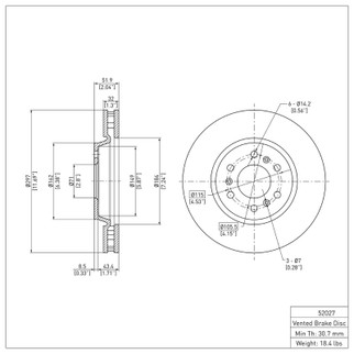 DFC 06-09 Buick Terraza Front Brake Rotor
