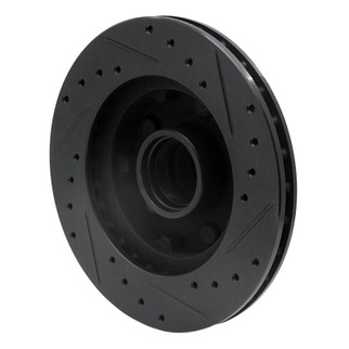 R1 86-92 Ford Bronco II Front Left Drilled & Slotted Black Brake Rotor