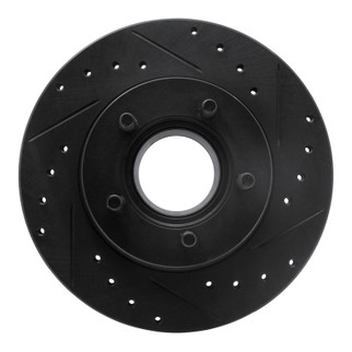 R1 90-94 Ford Ranger (USA/Canada) Front Right Drilled & Slotted Black Brake Rotor