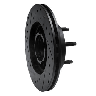 R1 90-94 Ford Ranger (USA/Canada) Front Right Drilled & Slotted Black Brake Rotor
