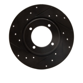 R1 74-84 Ford COURIER (USA/Canada) Front Left Drilled & Slotted Black Brake Rotor