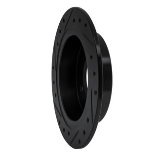R1 91-06 Nissan NX Rear Right Drilled & Slotted Black Brake Rotor