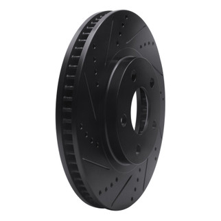 R1 97-05 Buick Park Avenue Front Left Drilled & Slotted Black Brake Rotor