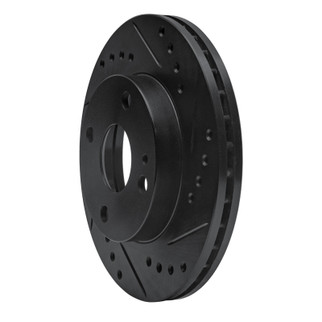 R1 90-01 Ford Escort Front Right Drilled & Slotted Black Brake Rotor