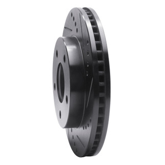 R1 83-96 Buick LeSabre Front Right Drilled & Slotted Black Brake Rotor