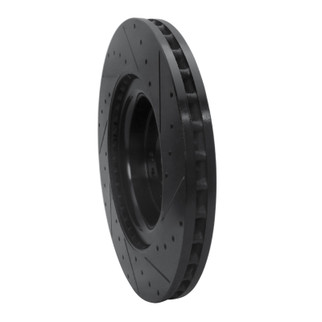R1 13-19 Mercedes-Benz GLE400 Front Left Drilled & Slotted Black Brake Rotor
