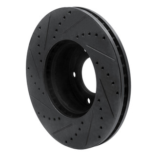 R1 08-18 Mercedes-Benz G500 (USA/Canada) Front Right Drilled & Slotted Black Brake Rotor