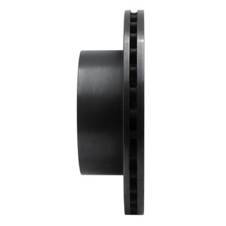 R1 06-25 American Coach Patriot Rear Left Drilled & Slotted Black Brake Rotor
