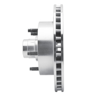 R1 73-93 Ford E-100 Econoline Front Right Drilled & Slotted Silver Brake Rotor