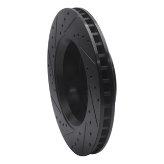 R1 07-12 Dodge Nitro Front Right Drilled & Slotted Black Brake Rotor