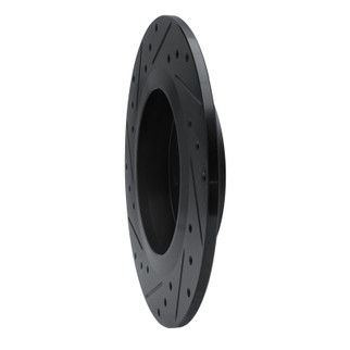 R1 12-20 Mercedes-Benz SLC300 Rear Right Drilled & Slotted Black Brake Rotor