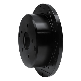 R1 04-04 Pontiac GTO Rear Right Drilled & Slotted Black Brake Rotor