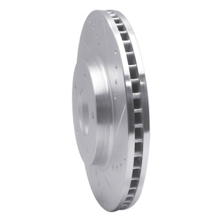 R1 02-17 Infiniti Q45 Front Right Drilled & Slotted Silver Brake Rotor