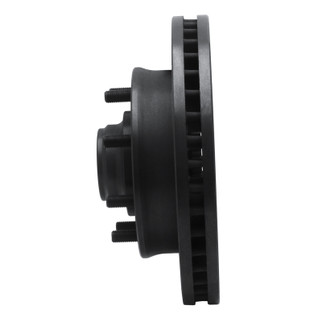 R1 01-02 Chevrolet Express 3500 Front Left Drilled & Slotted Black Brake Rotor