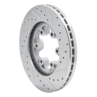 R1 04-08 Chevrolet Colorado Front Left Drilled & Slotted Silver Brake Rotor