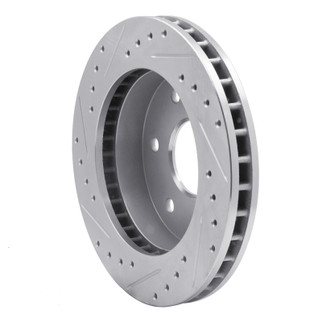 R1 88-00 Cadillac Escalade Front Right Drilled & Slotted Silver Brake Rotor