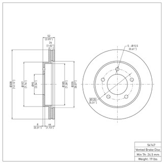 DFC 97-04 Ford F-150 4WD Front Brake Rotor