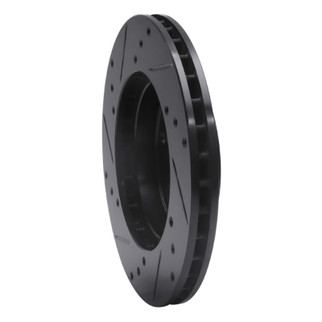 R1 98-02 Acura CL Front Right Drilled & Slotted Black Brake Rotor