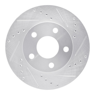R1 90-97 Buick Riviera Front Right Drilled & Slotted Silver Brake Rotor