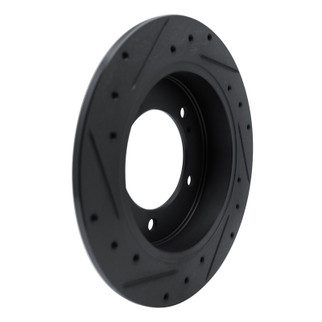 R1 83-98 Chevrolet Tracker Front Right Drilled & Slotted Black Brake Rotor