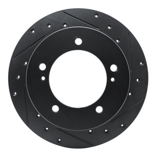 R1 83-98 Chevrolet Tracker Front Right Drilled & Slotted Black Brake Rotor