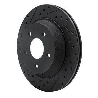 R1 88-94 Chevrolet Corvette Front Left Drilled & Slotted Black Brake Rotor