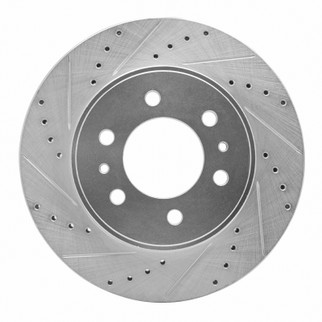 R1 09-09 Ford F-150 RWD Front Left Drilled & Slotted Silver Brake Rotor