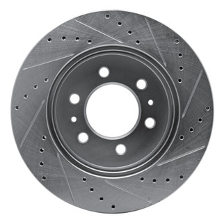 R1 09-09 Ford F-150 RWD Front Left Drilled & Slotted Silver Brake Rotor