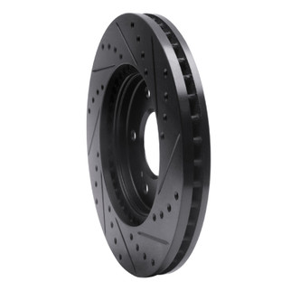 R1 91-96 Acura NSX Front Left Drilled & Slotted Black Brake Rotor
